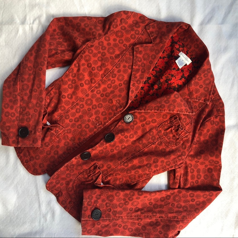 Red, Paisley Jean Jacket